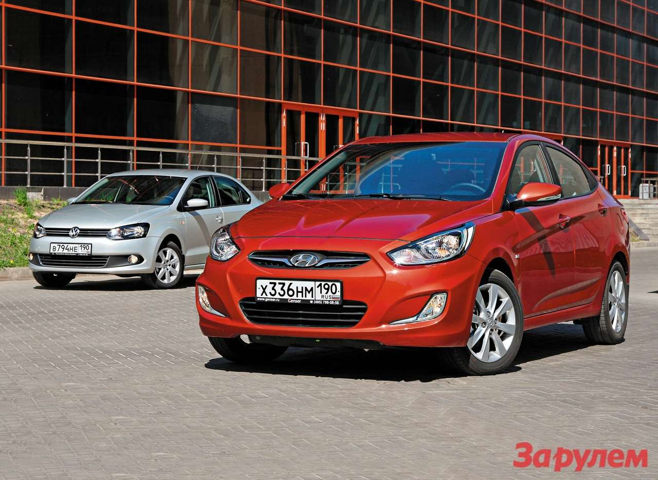 VW Polo Highline, АКП 583 700 руб. и Hyundai Solaris  Family, АКП 639 000 руб.