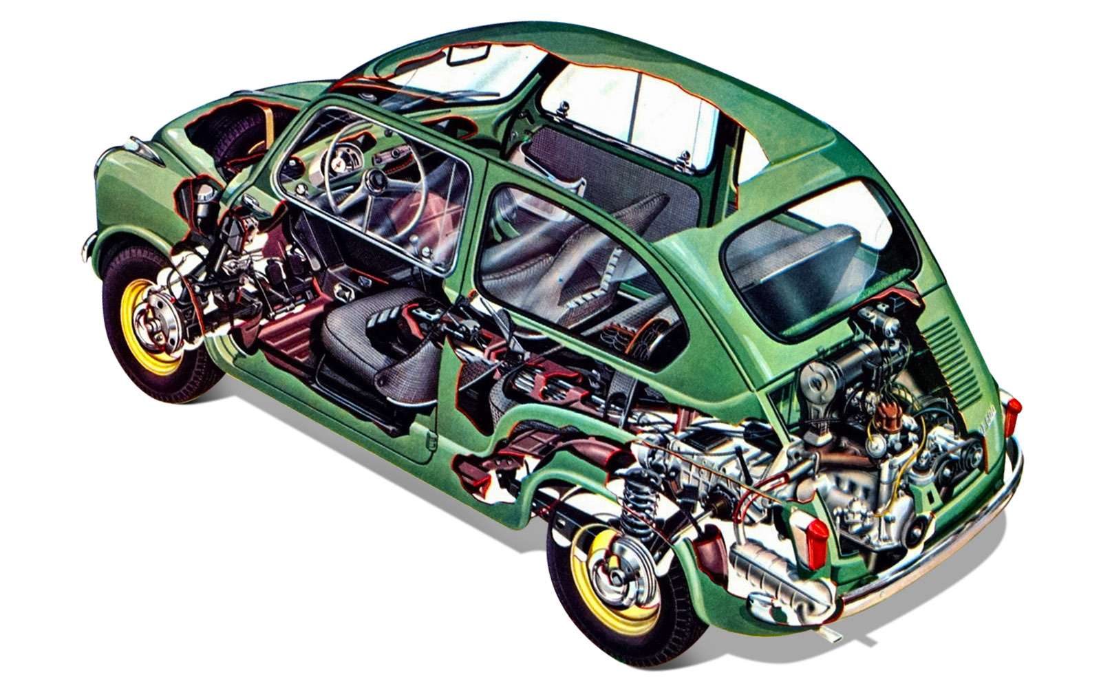 Fiat 600 двигатель