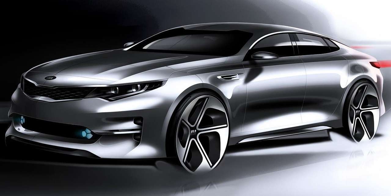 Kia показала скетчи нового седана Optima