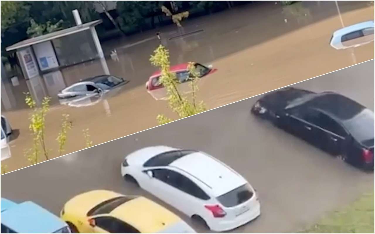 Машины по крышу в воде, дороги затоплены, движение встало: на Москву обрушился страшный ливень.