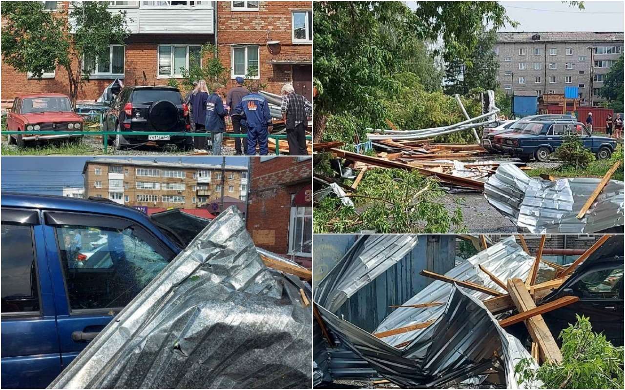 Ураган на западе Красноярского края повредил 31 машину