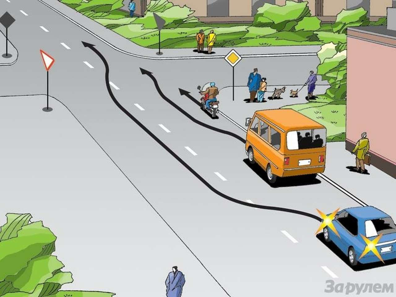 Экзамен на дому: идешь на обгон – помни закон!