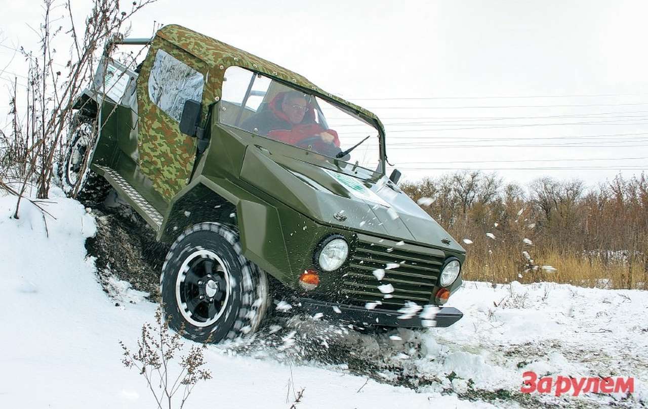 Спрыгивая вот с такого бугра, никогда не бросайте газ, – наоборот, надавите. Тогда не закопаетесь и не перевернетесь.