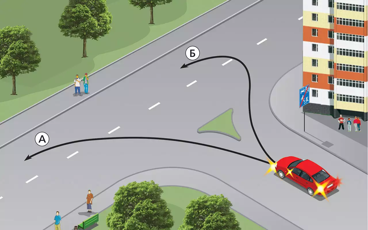 А тут разве можно налево? Тест на ПДД