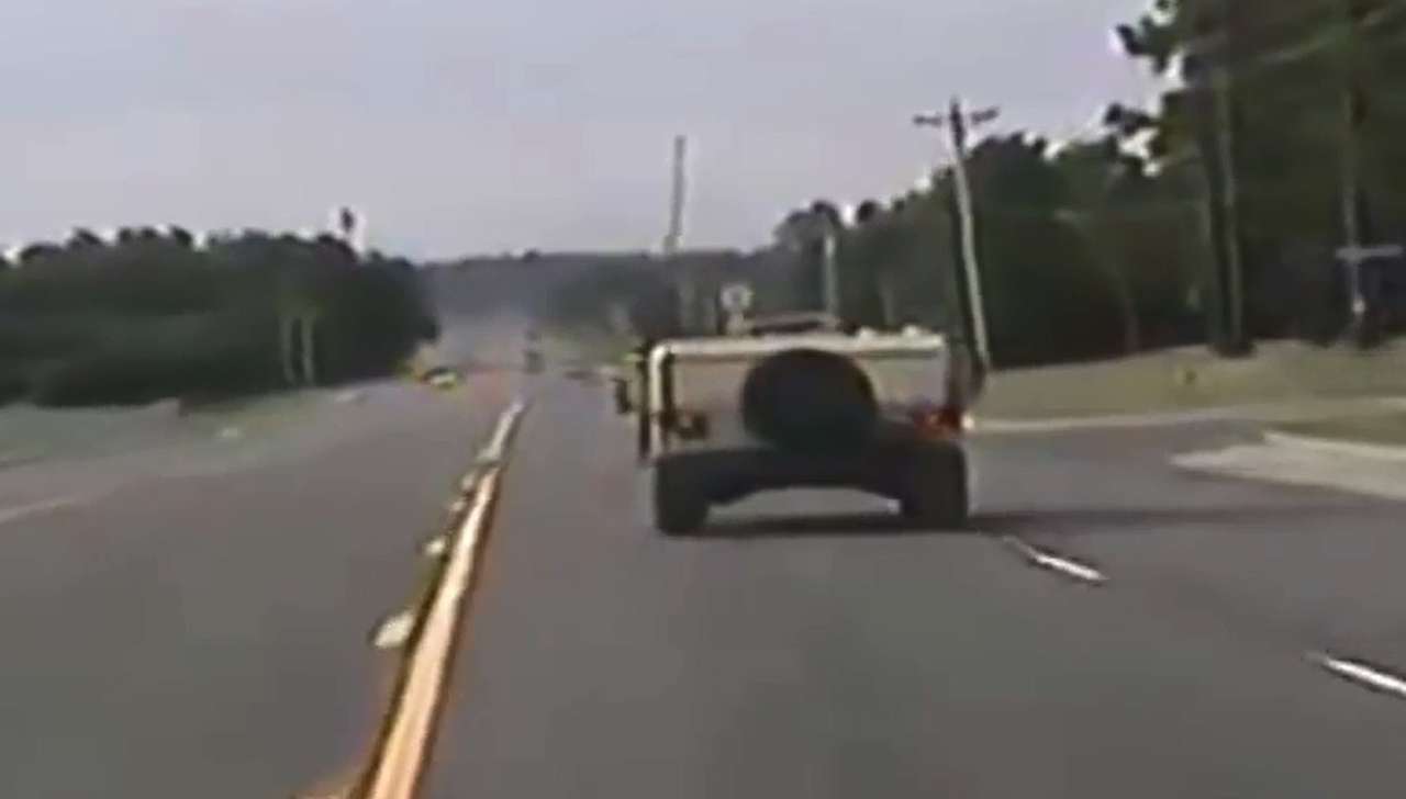 Американский военный на угнанном «Хаммере» спровоцировал погоню (ВИДЕО)