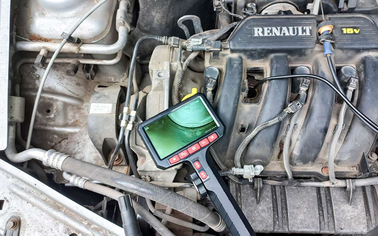 В качестве натуры для испытаний эндоскопов использовали второй цилиндр редакционного Ларгуса.