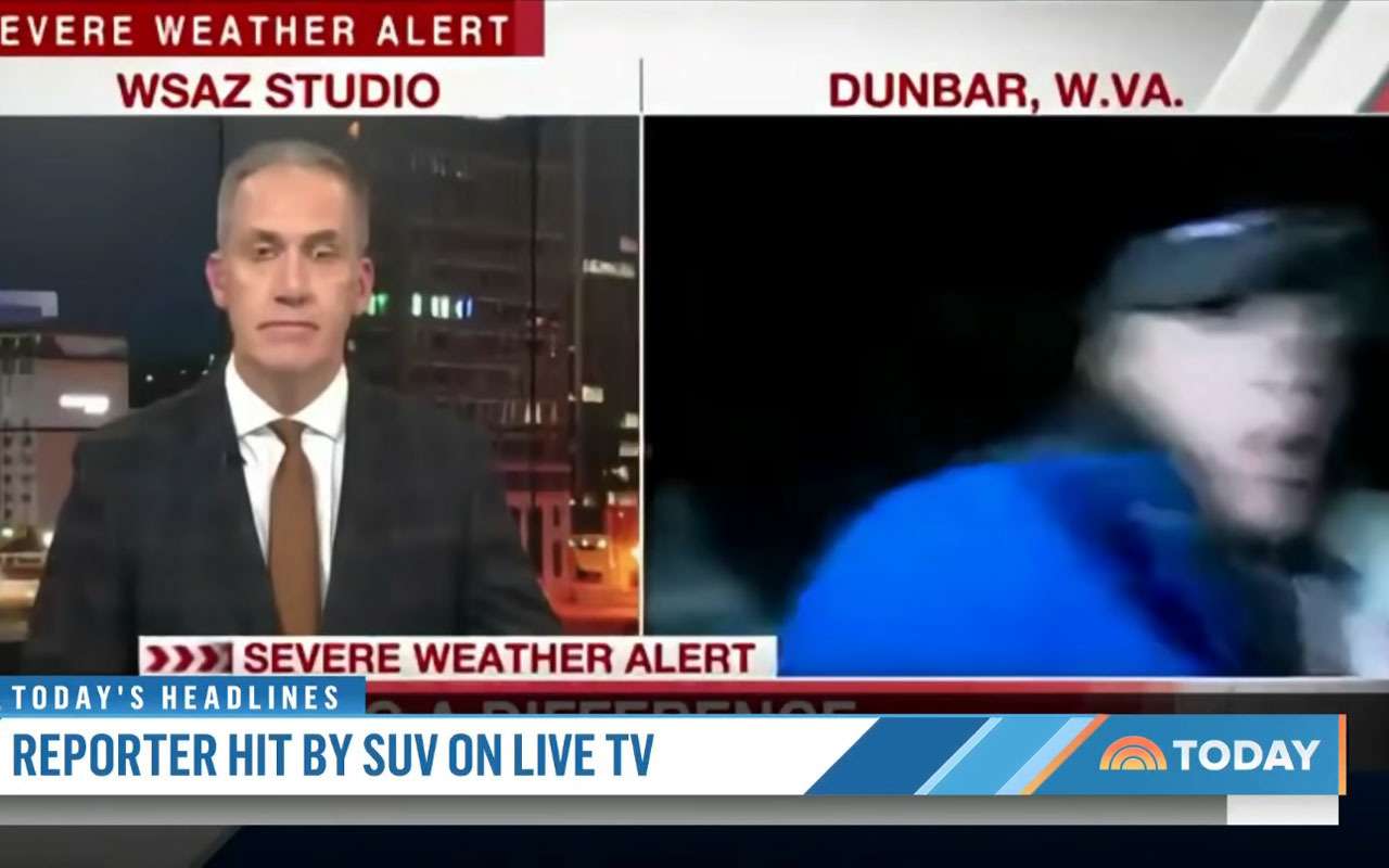 Сбитый репортер вернулся в кадр договорить – видео