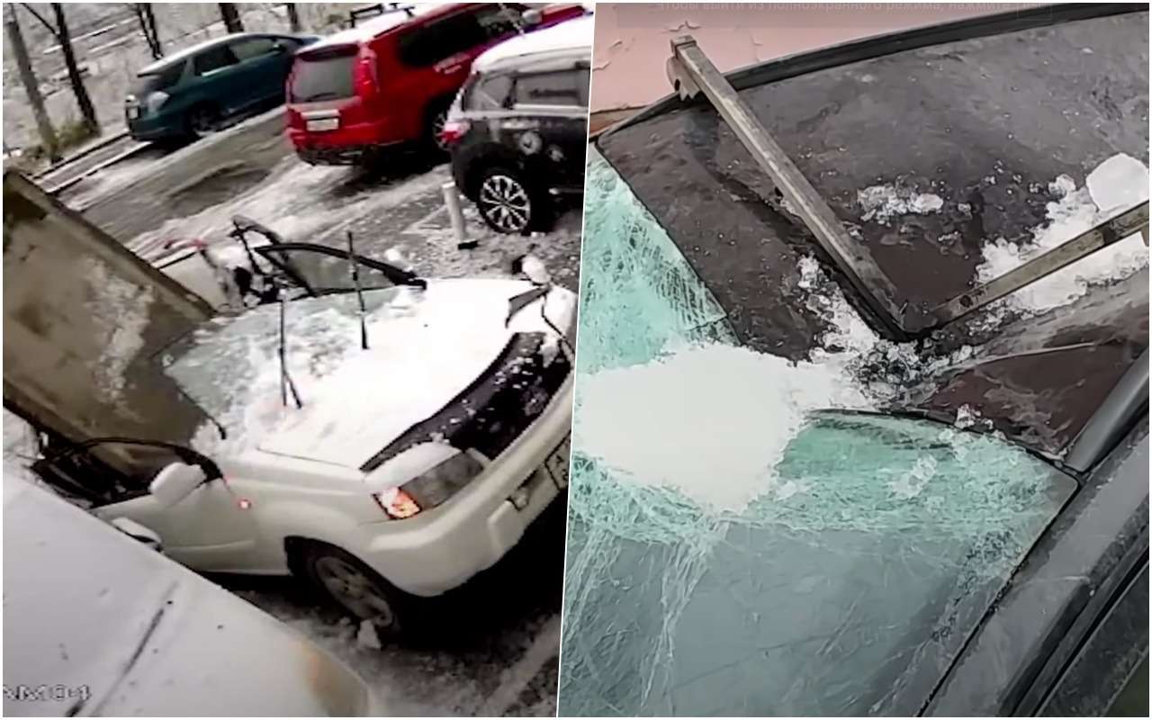 На вашу машину упала глыба льда с крыши: кто виноват?