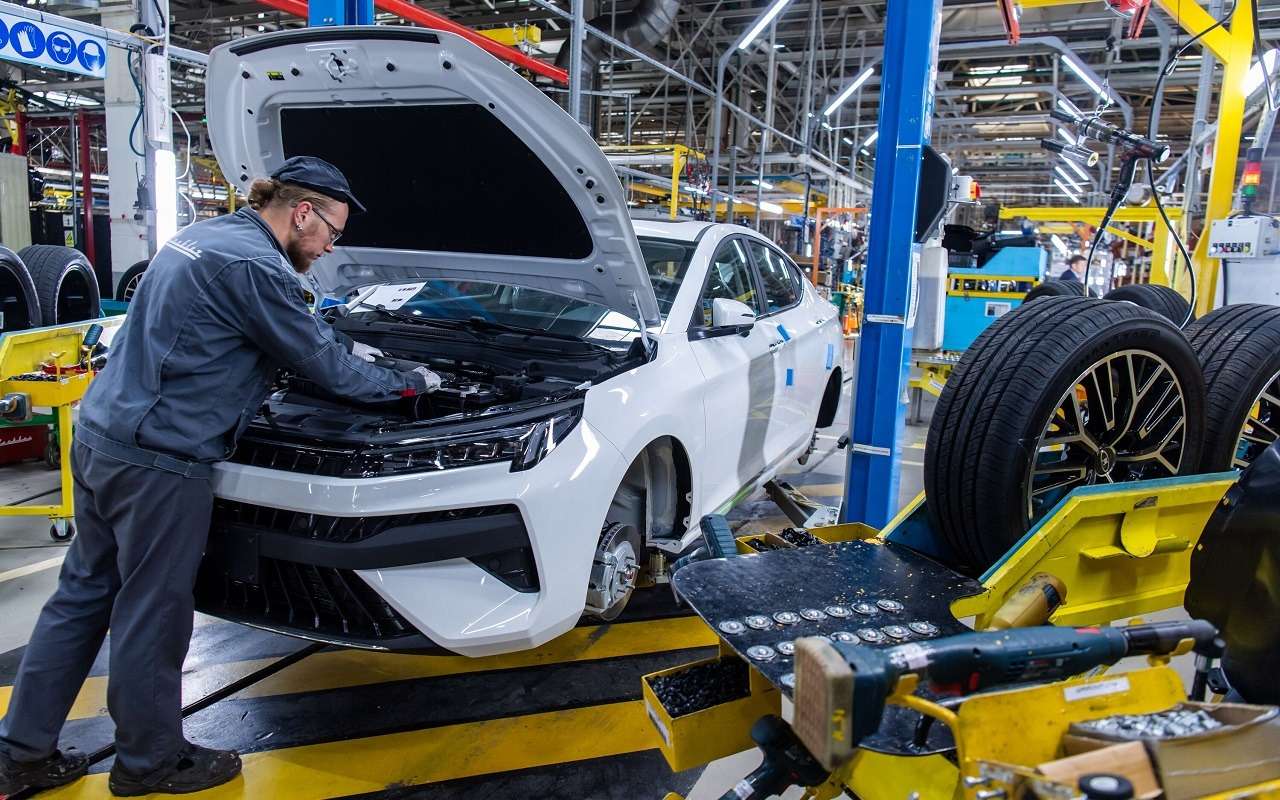 Конвейер завода «Москвич», 2024 год