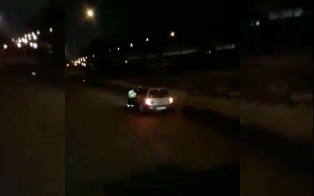 Инспектора протащили по дороге, зажав руку в окне