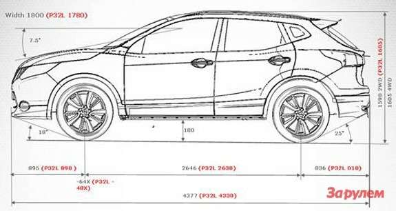 Nissan x trail чертеж