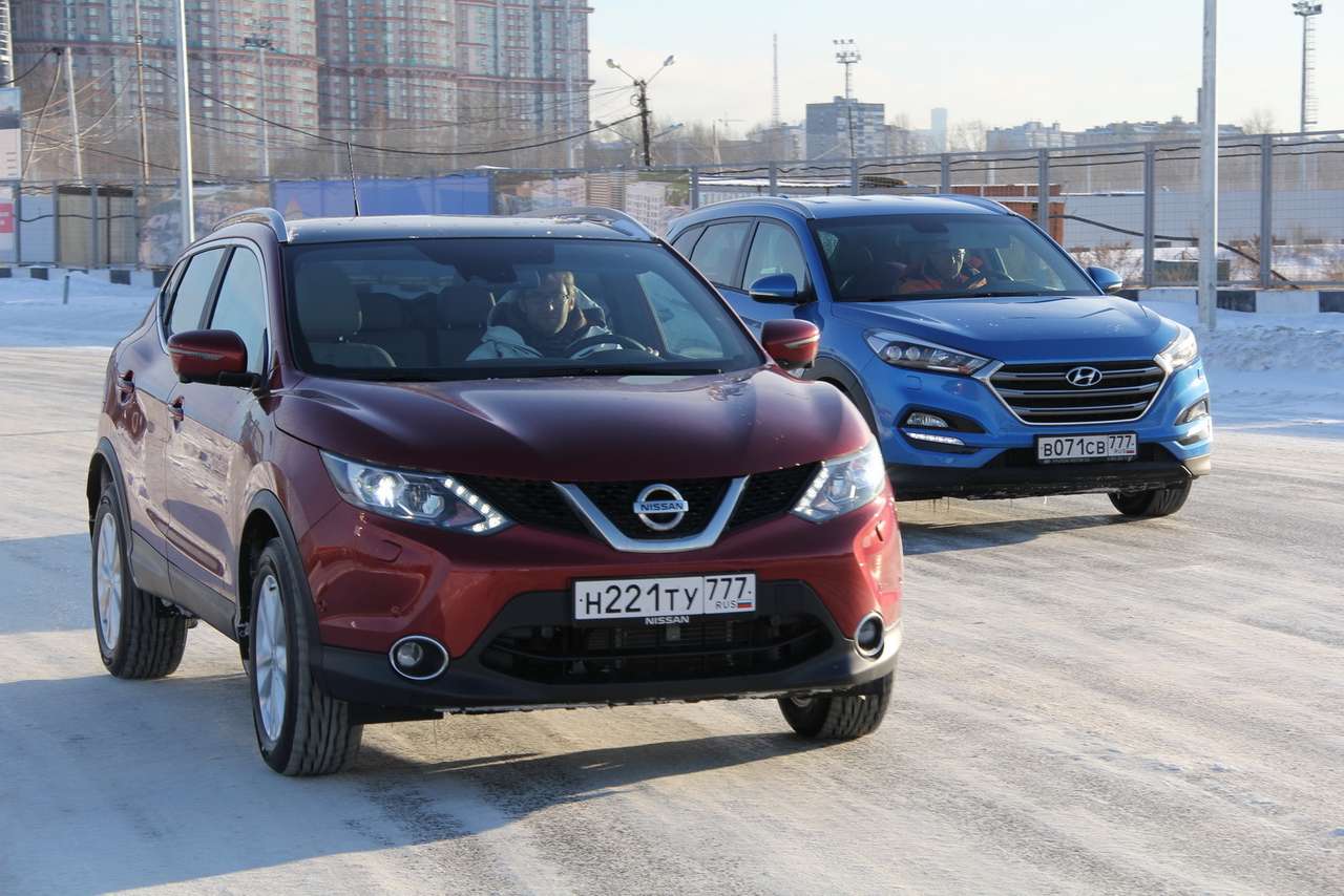 Hyundai Tucson и Nissan Qashqai: тест на снежной волне