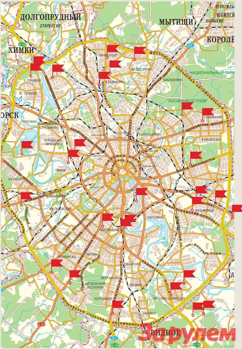 Карта московских вокзалов ж д