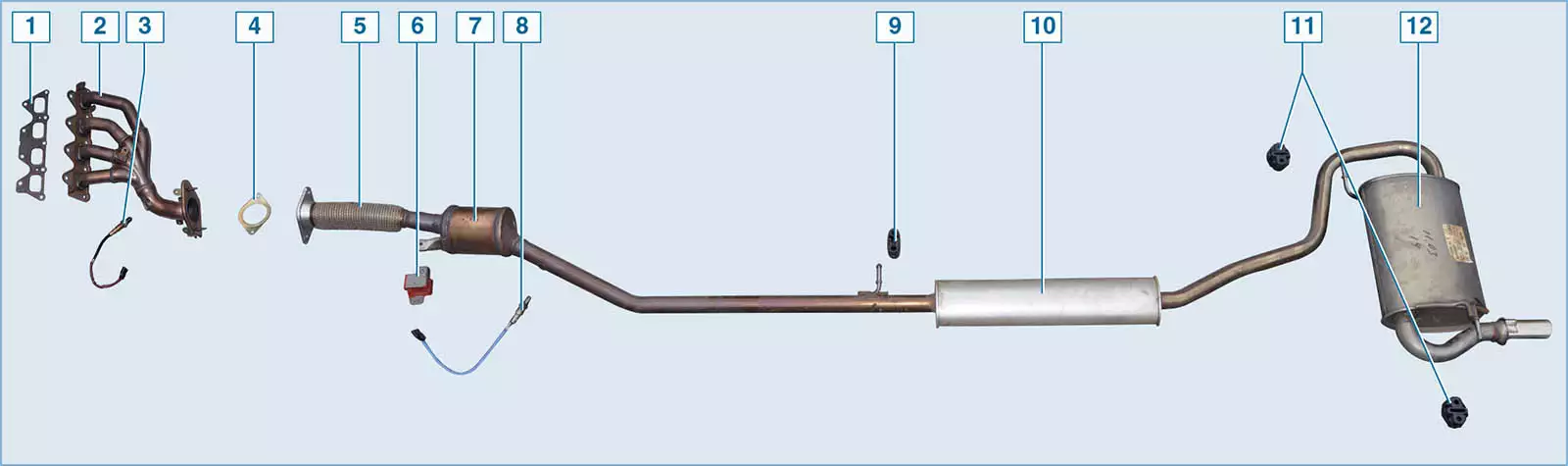 Схема выхлопной системы рено логан 1