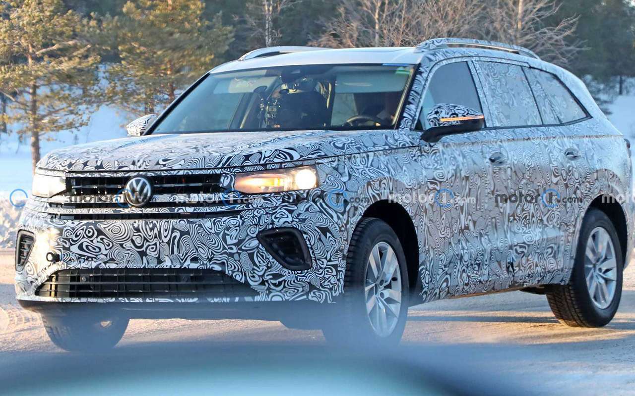 Volkswagen тестирует на заснеженных дорогах новый кроссовер