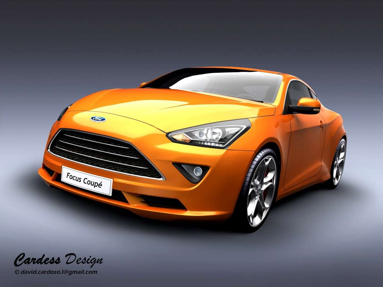 Когда-то дизайнер Дэвид Кардосо создал вот такой образ нового купе Ford Focus. Насколько точно художник угадал будущую модель станет известно на автосалоне во Франкфурте