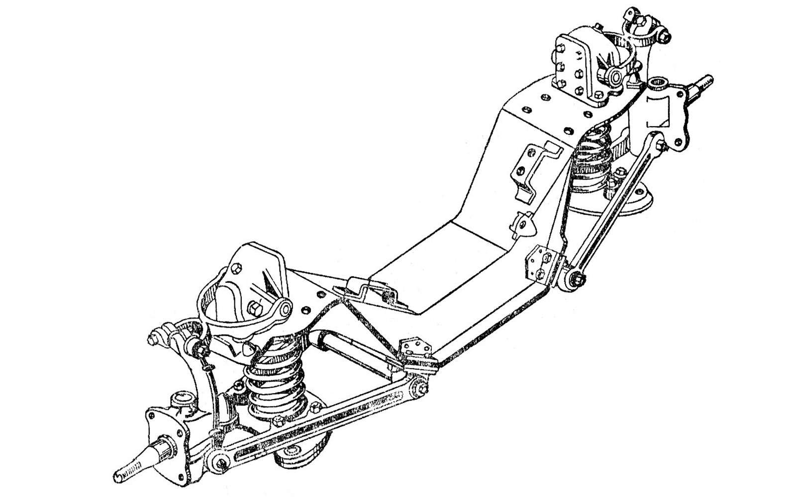 Волга передняя подвеска схема