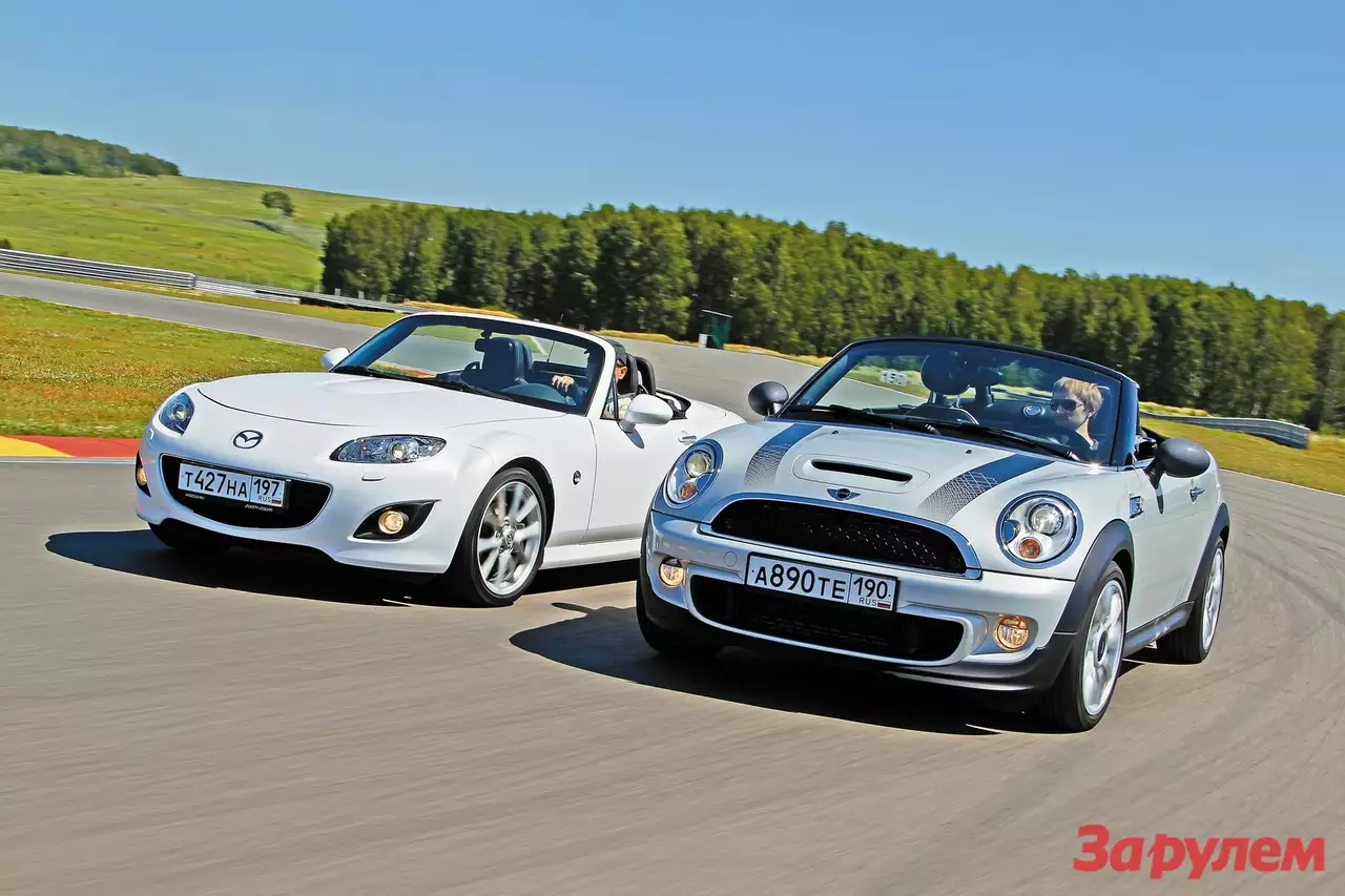 Mazda MX-5 2.0 6АТ Comfort (1 337 500 рублей) и MINI Cooper S Roadster (1 947 150 рублей)