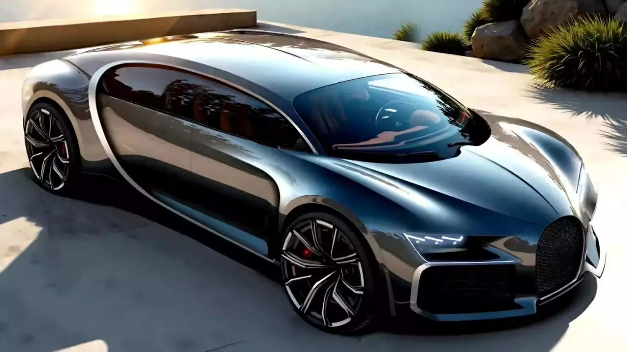 Рендер клона Bugatti Chiron от Dreame