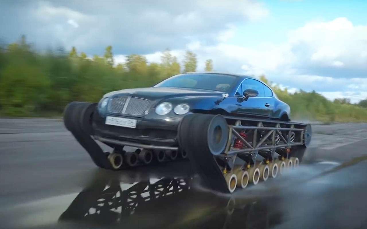 Bentley на гусеничном ходу: эта штука разгоняется до 130 км/ч!