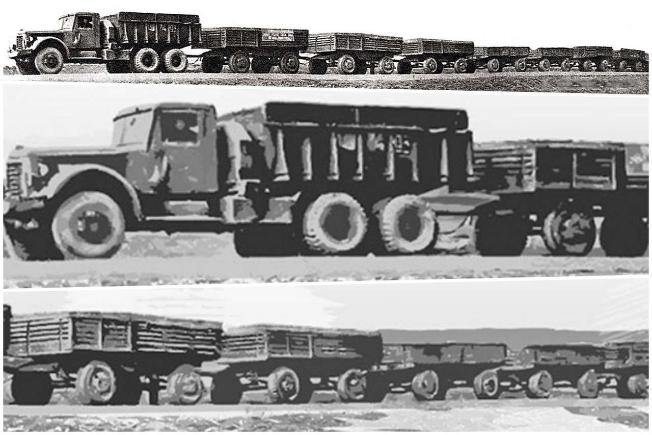 Советские рекорды: самый длинный автопоезд