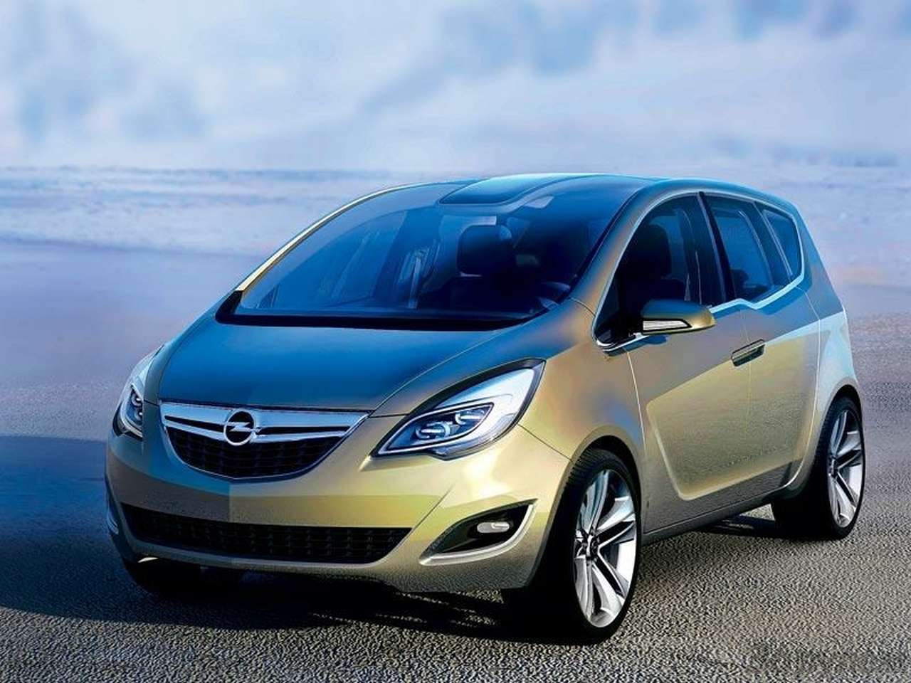 Концепт-кар Opel Meriva представлен на автосалоне в Женеве в 2008 году.