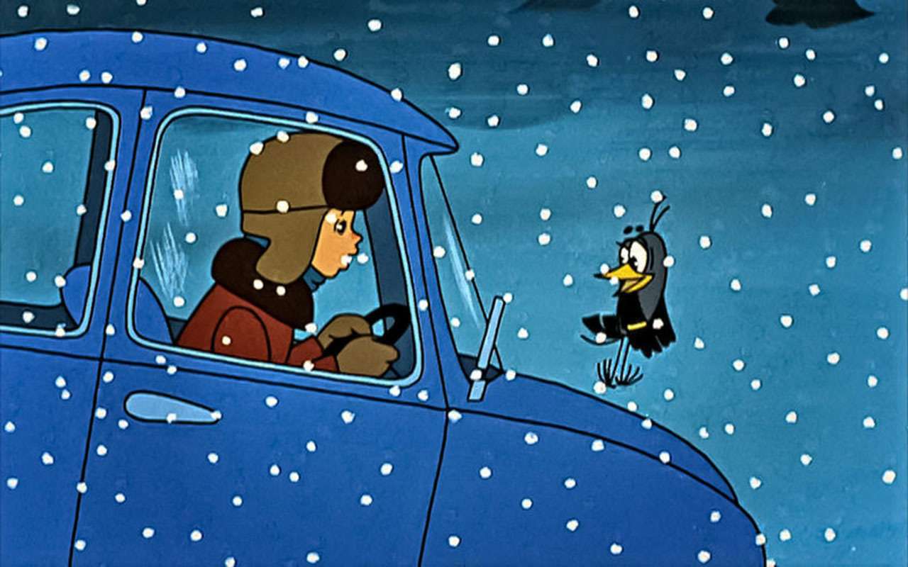 Кадр из мультфильма «Зима в Простоквашино».