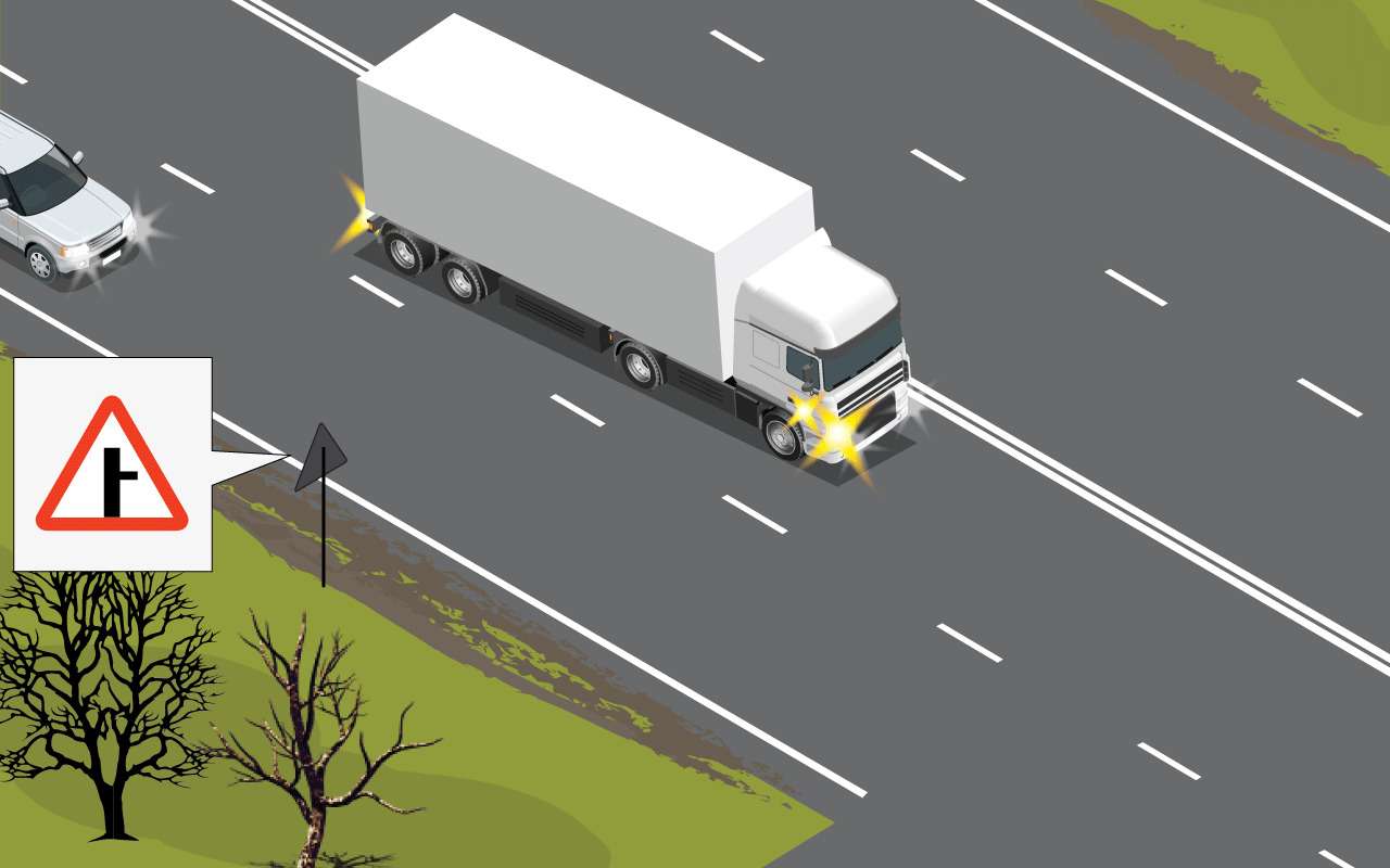 Он едет влево, включив правый поворотник. А мне как быть?