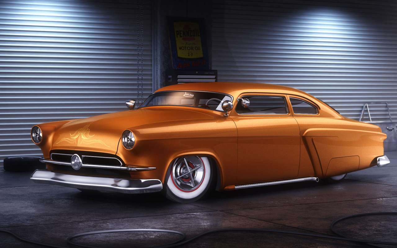ГАЗ-21 Lead Sled. Классический Lead Sled, выполненный в стиле автомобиля Mercury Coupe 1950 года из фильма «Кобра». Автор: Кирилл Алексеев.
