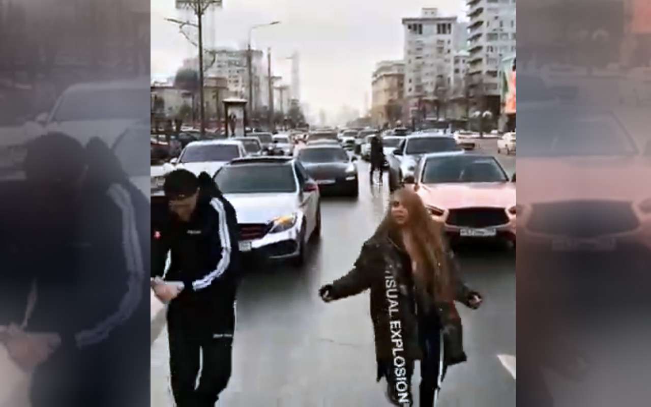 Мажоры перекрыли Новый Арбат ради клипа