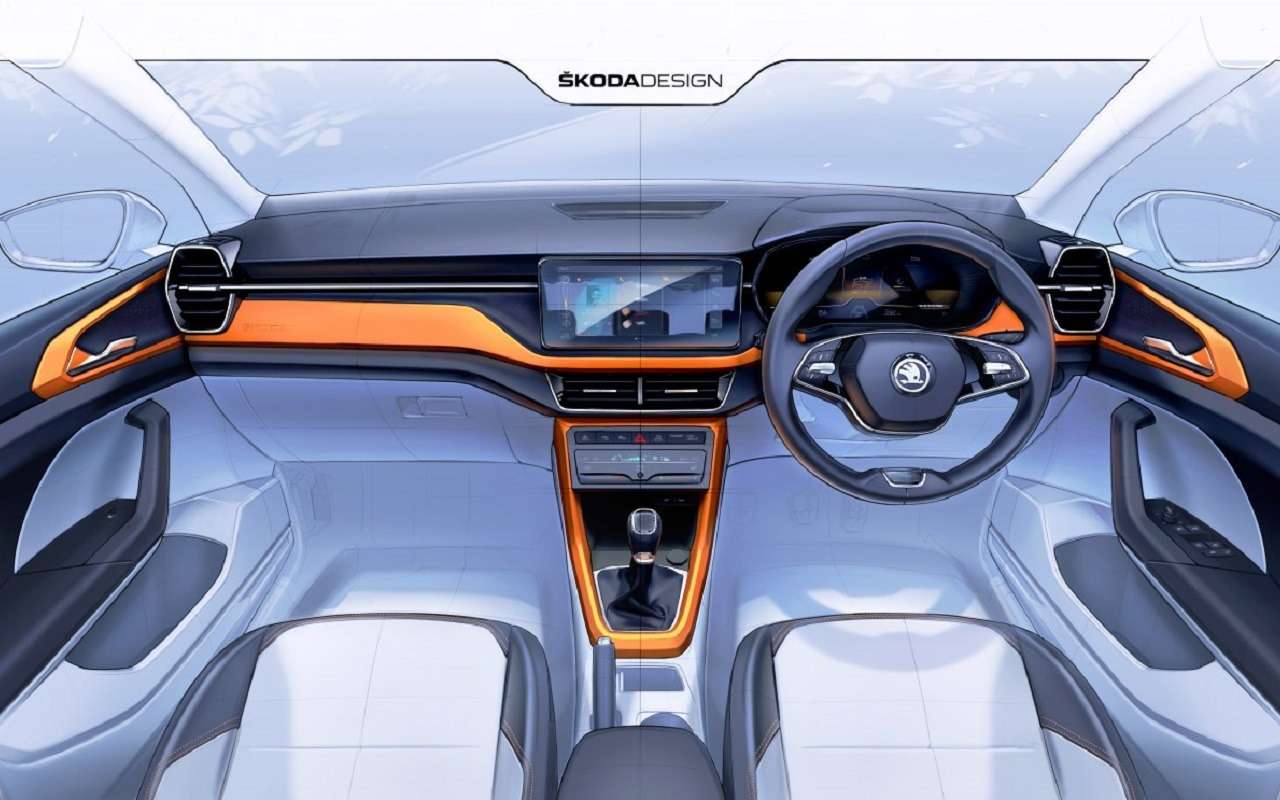 Skoda Kushaq — первые изображения интерьера