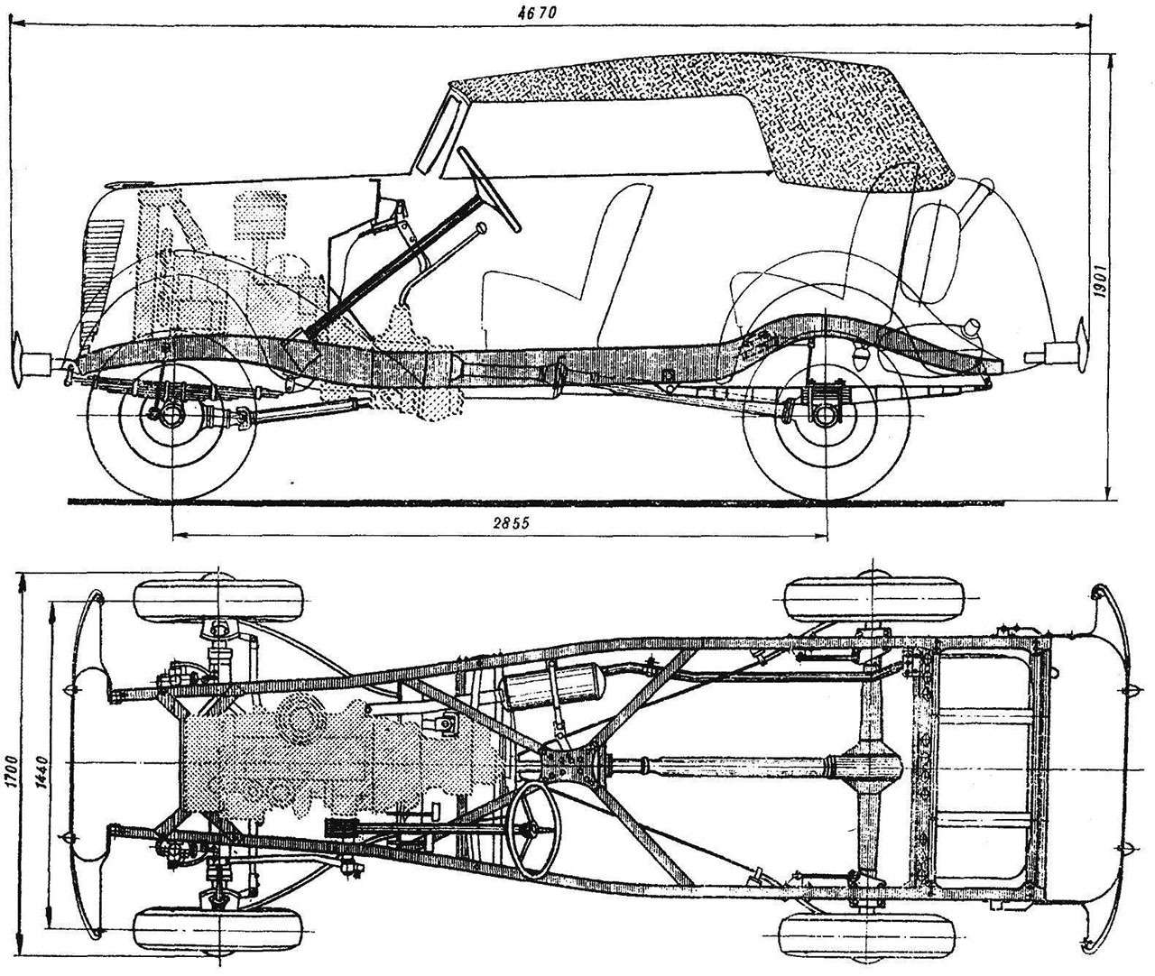 Газ м1 чертежи