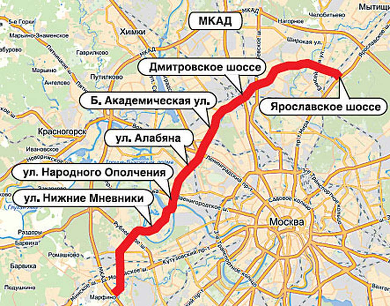  В Москве скоро начнут строить Северо-Западную хорду