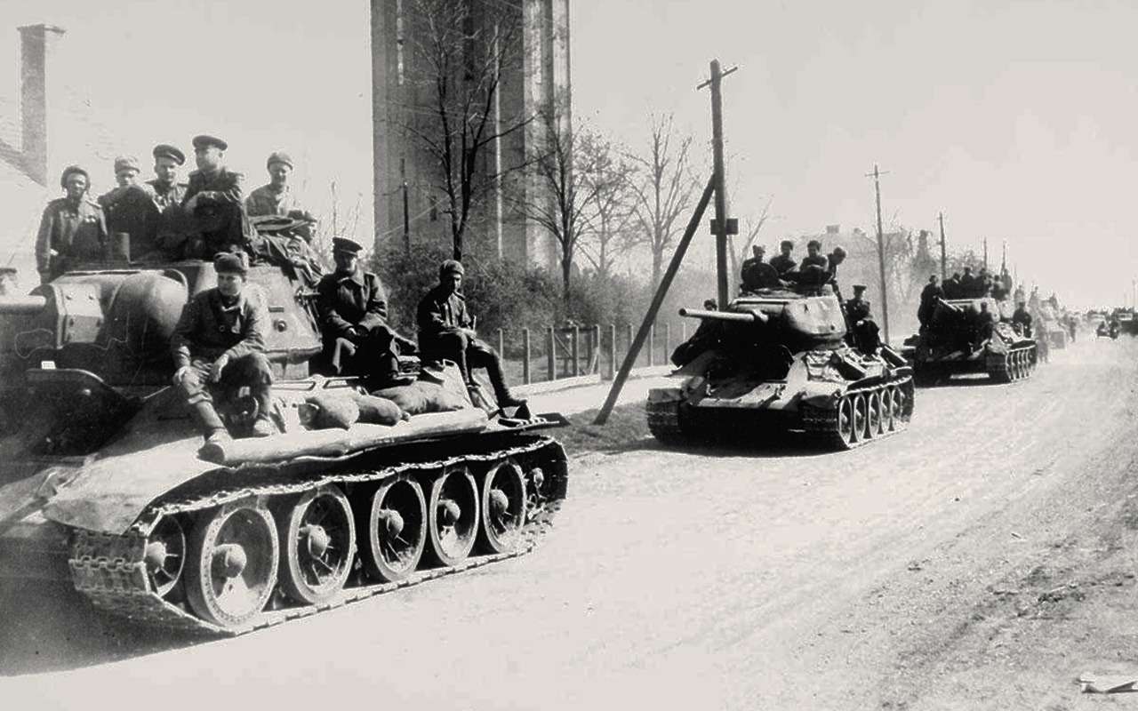 Т-34 76 В Германии 1945