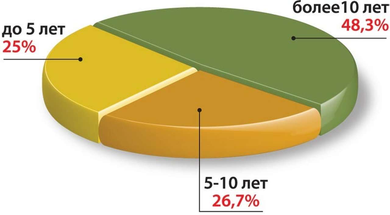 ВОЗРАСТ ЛЕГКОВЫХ АВТОМОБИЛЕЙ В РФ В 2007 ГОДУ