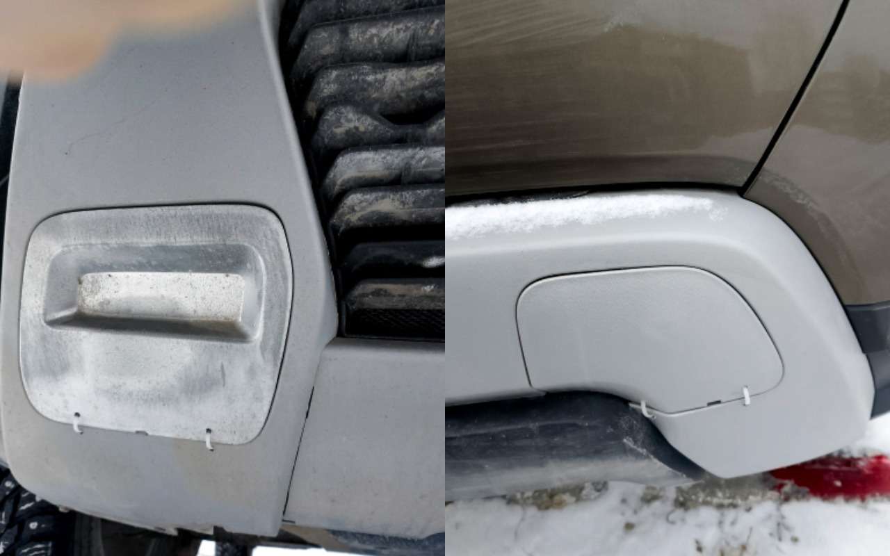 Крышки буксирных проушин на Renault Duster.