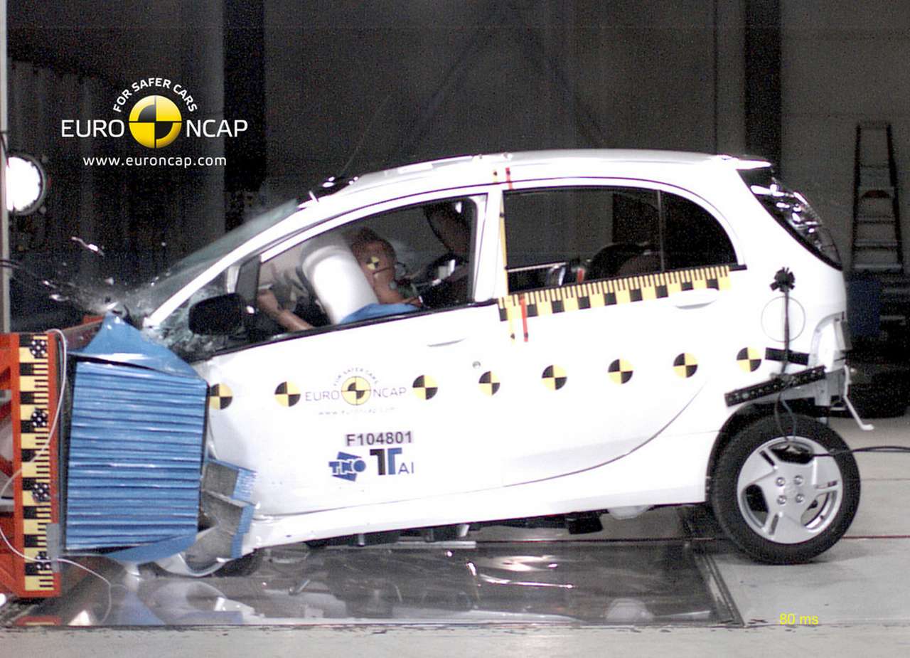 EuroNCAP разбил электрокар Mitsubishi i-MiEV "на четверку"