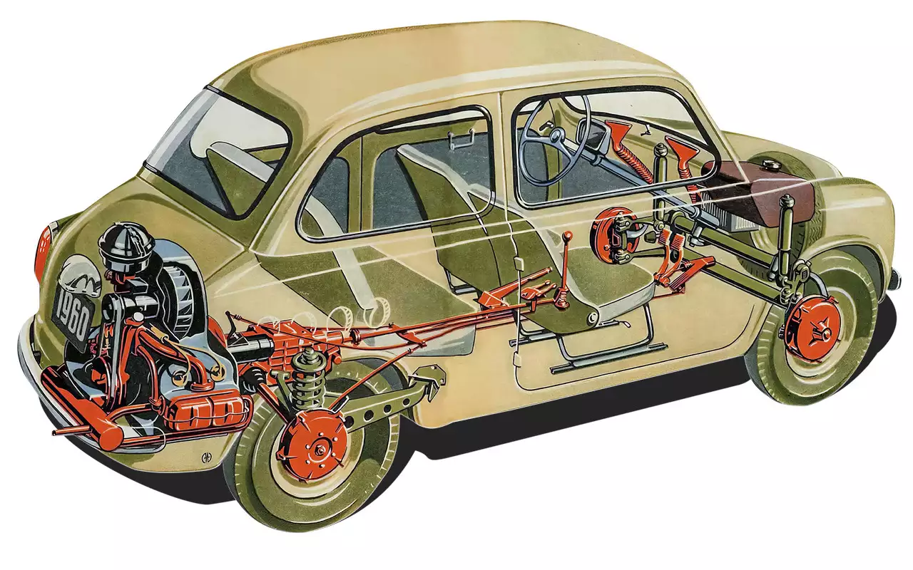 ЗАЗ‑965 с опытным оппозитным двигателем. Именно такой рисунок опубликовал австралийский ­журнал.