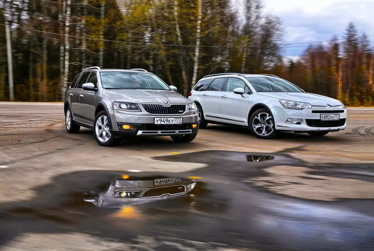 Citroen C5 CrossTourer, Skoda Octavia Scout: к кроссу готовы?