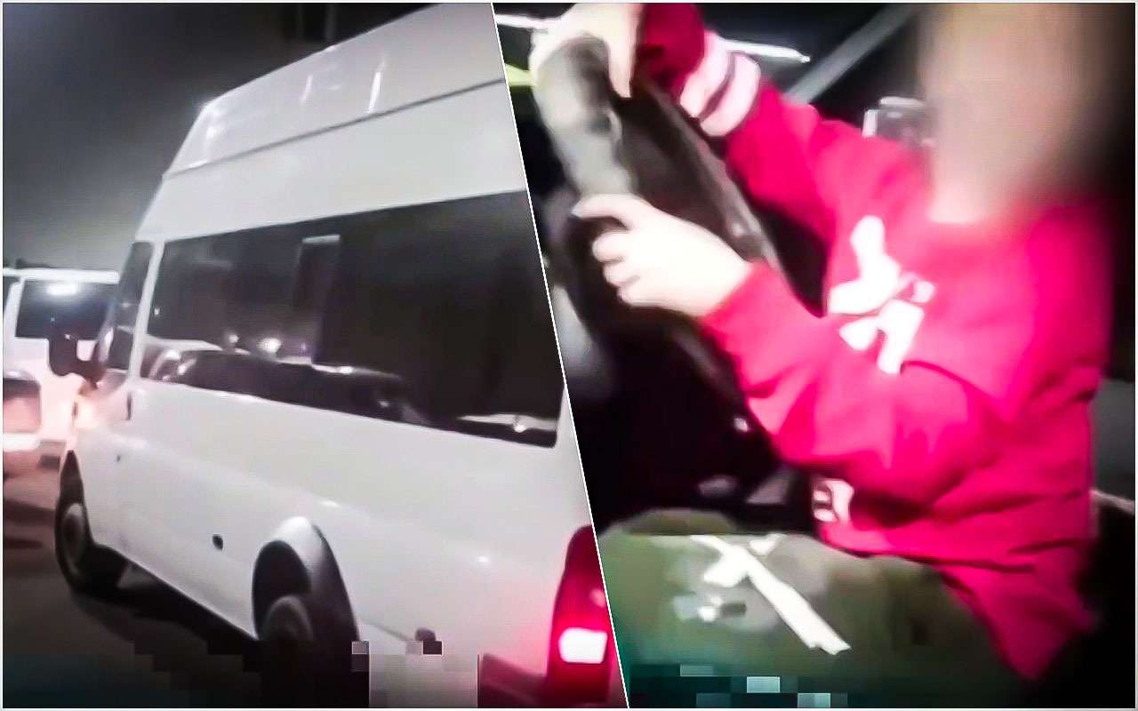 Шок-контент: 8-летний ребенок за рулем «маршрутки» проехал по улицам Анапы