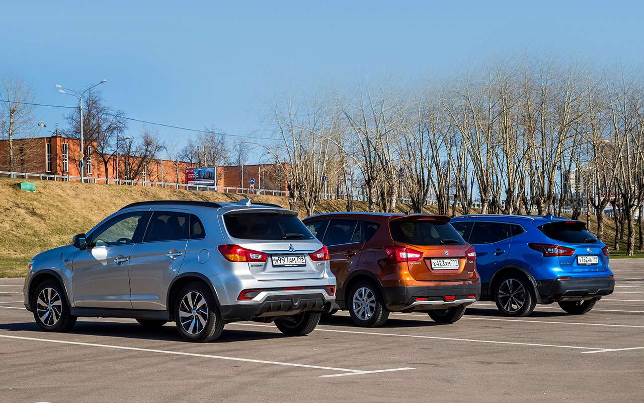 Nissan Qashqai, Mitsubishi ASX, Suzuki SX4 — тест-драйв в цифрах