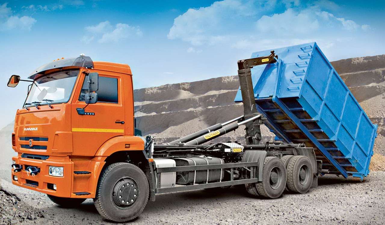 Крюковой погрузчик Palfinger PH T20Pi на шасси КАМАЗ-6520: богатырь российской сборки