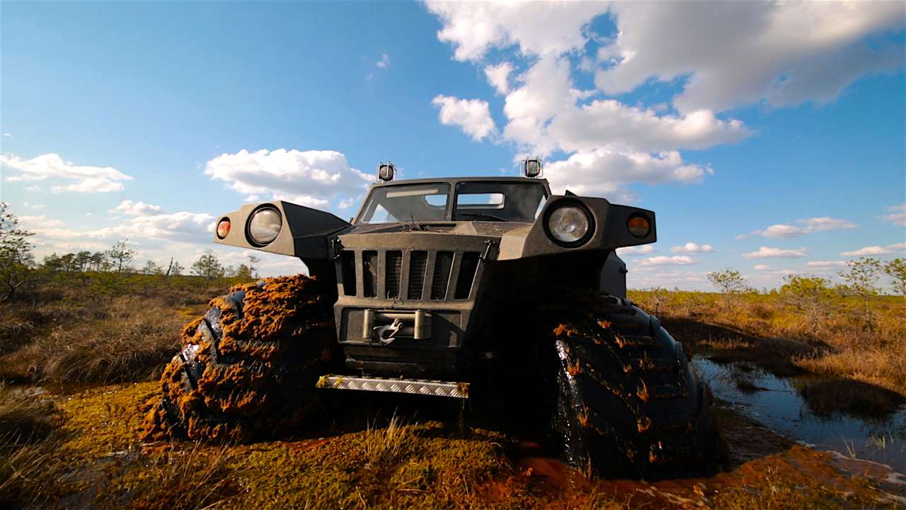 Тест снегоболотохода БМЕ-1015 (Хаски): белорусский монстр