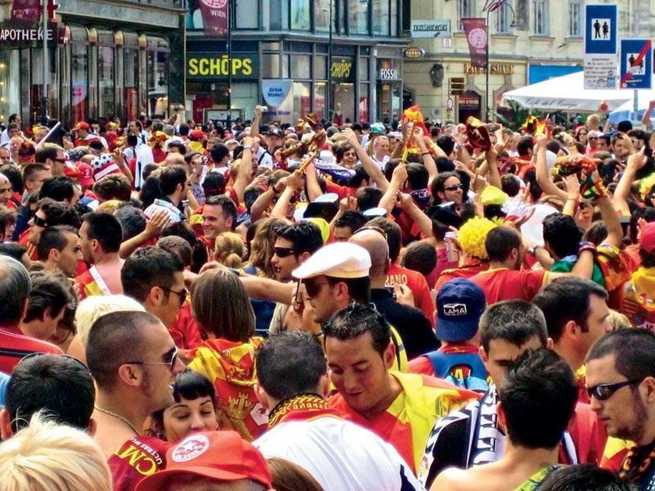 В день финала из аэропорта Швехат выполнено 1200 полетов, примерно столько же и в день полуфинального матча Россия-Испания.