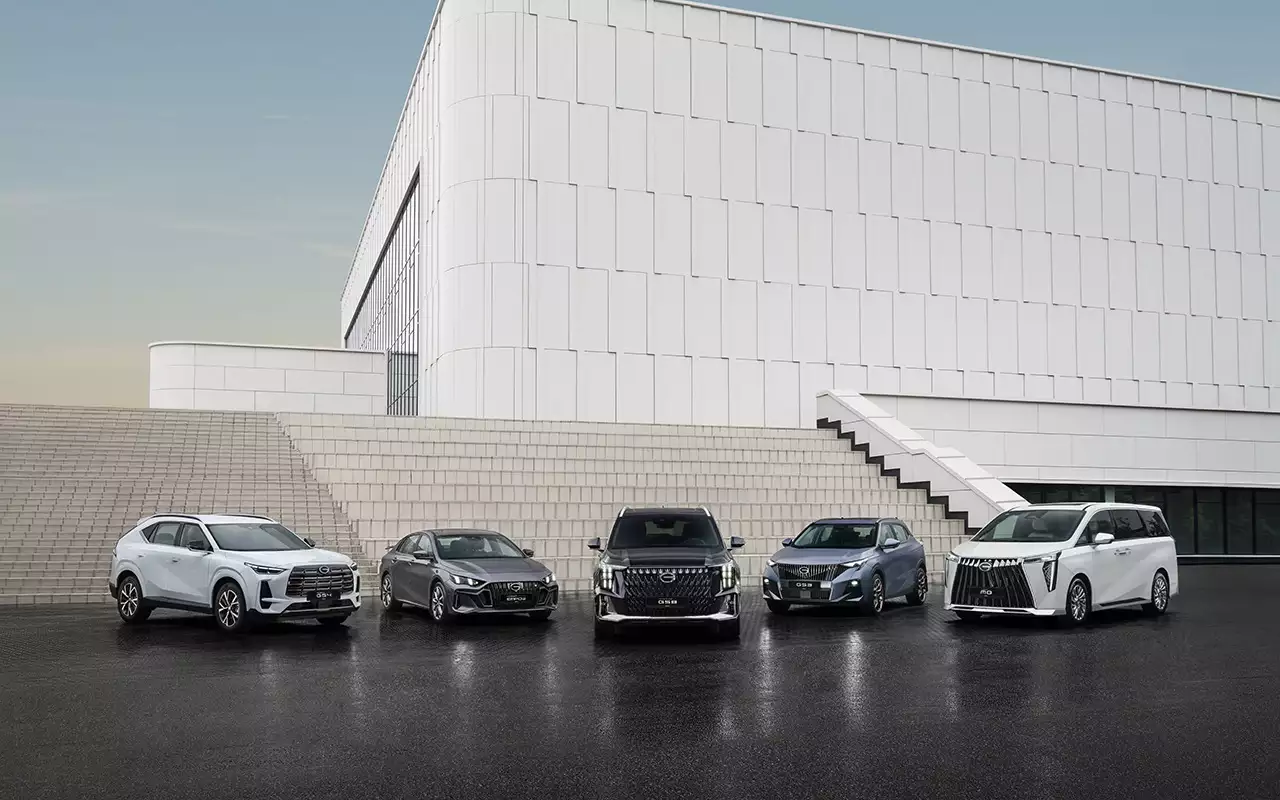 Модели GAC слева направо: GS4, Empow, GS8, GS3, M8