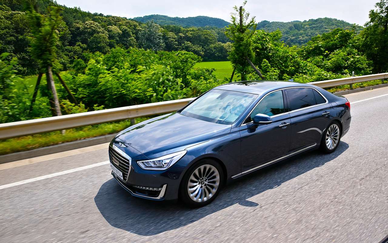 Genesis G90 с 370‑сильным турбомотором и 8-ступенчатым автоматом хорош во всех смыслах – недостает лишь толики индивидуальности.
