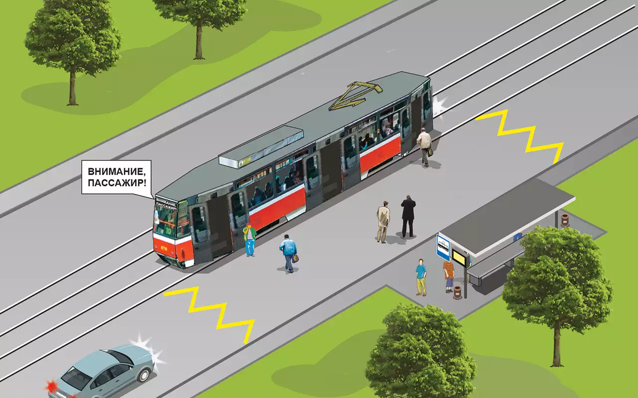 Как не попасть на штраф на остановке трамвая