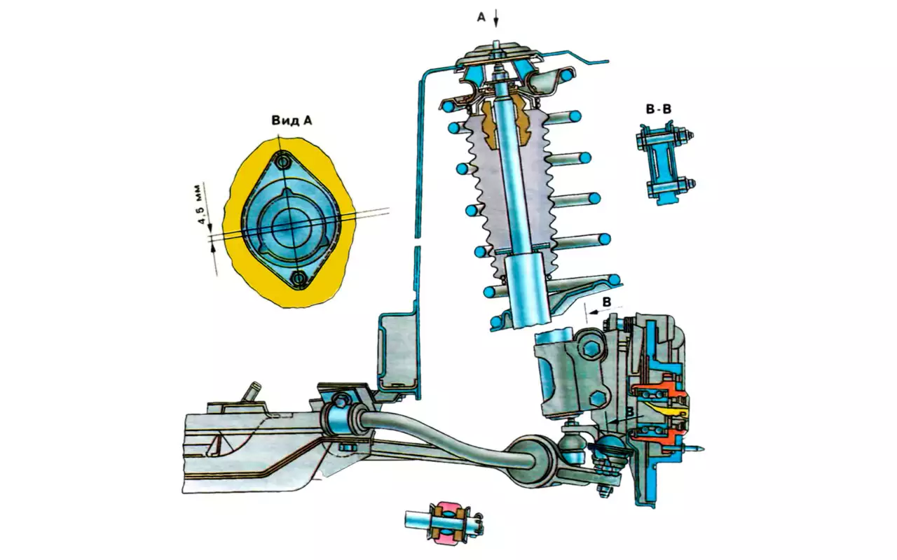 Иж ода передняя подвеска схема