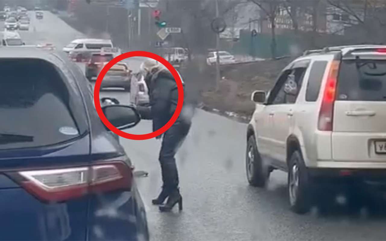 Яростная женщина попыталась разрубить автомобиль с помощью мачете (видео)