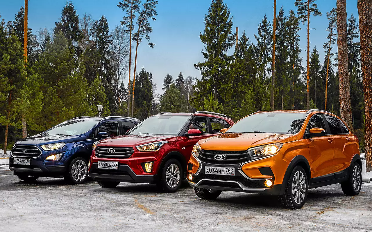 Лада XRAY Cross, Ford Ecosport и Creta: тест кроссоверов